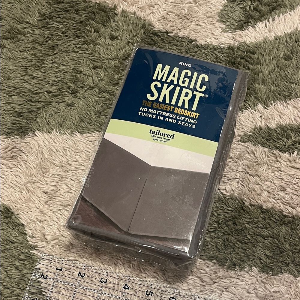 Magic Bed Skirt 15” Bedskirt in Gray from Target